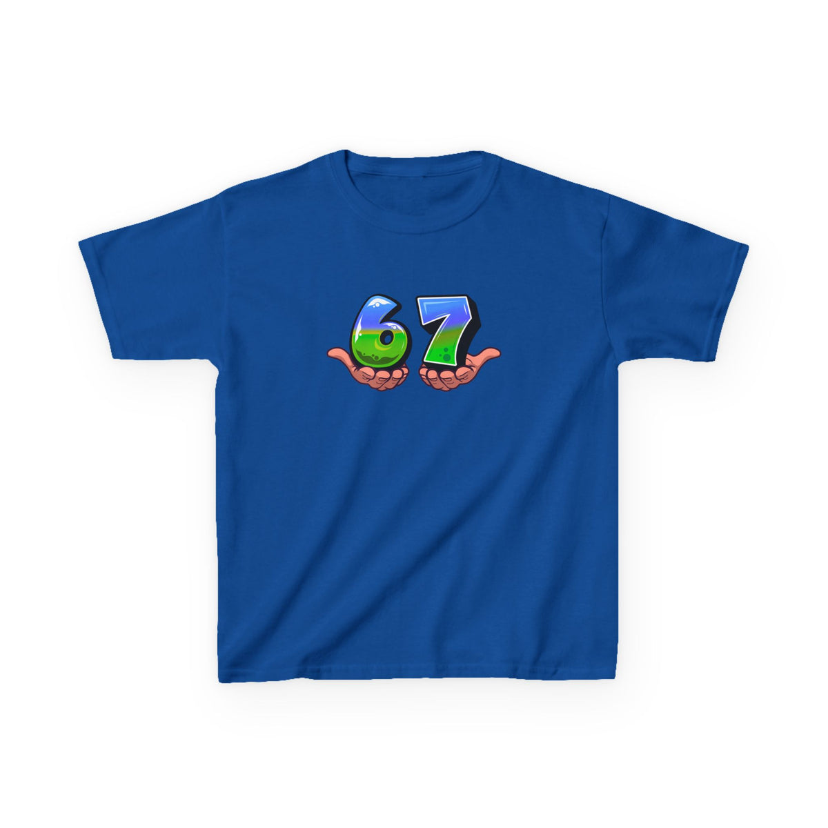 6-7 (blue/green) - Youth / Kids Heavy Cotton™ Tee