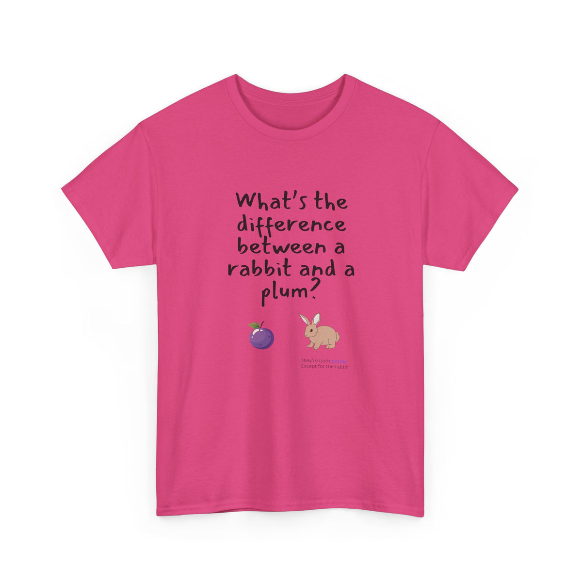 Rabbit and Plum - Funny - Unisex Heavy Cotton Tee