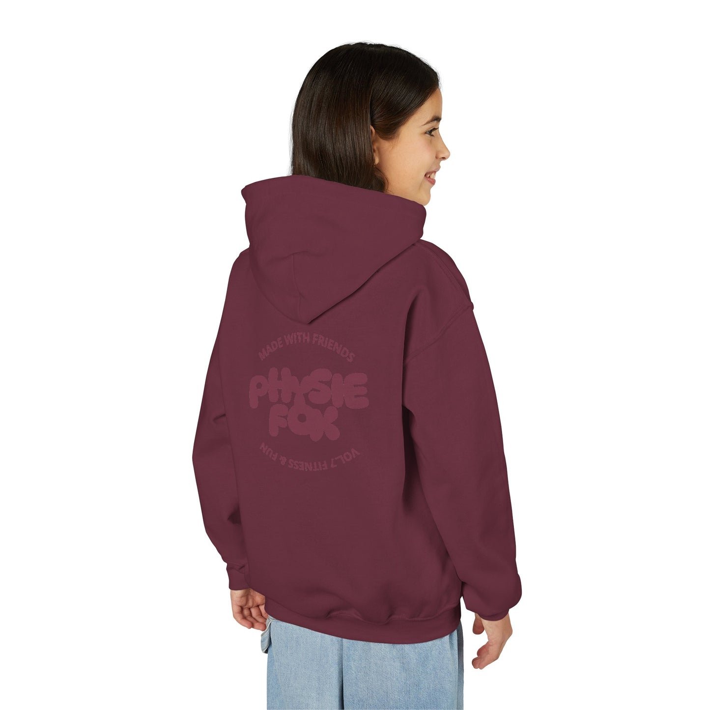 Physie fox (printed on back) - Youth Heavy Blend Hoodie