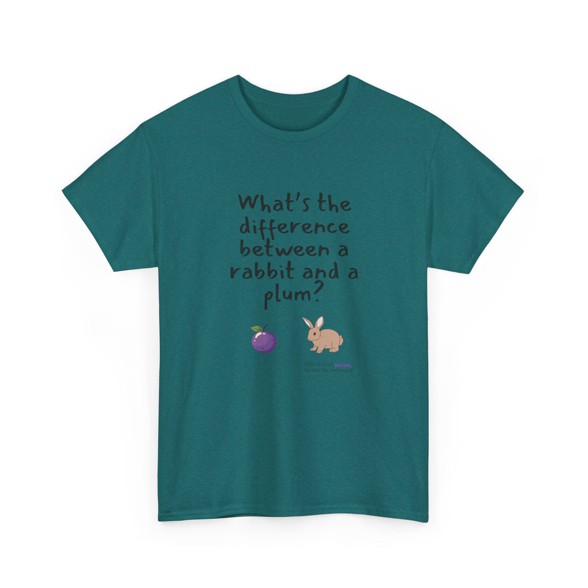 Rabbit and Plum - Funny - Unisex Heavy Cotton Tee