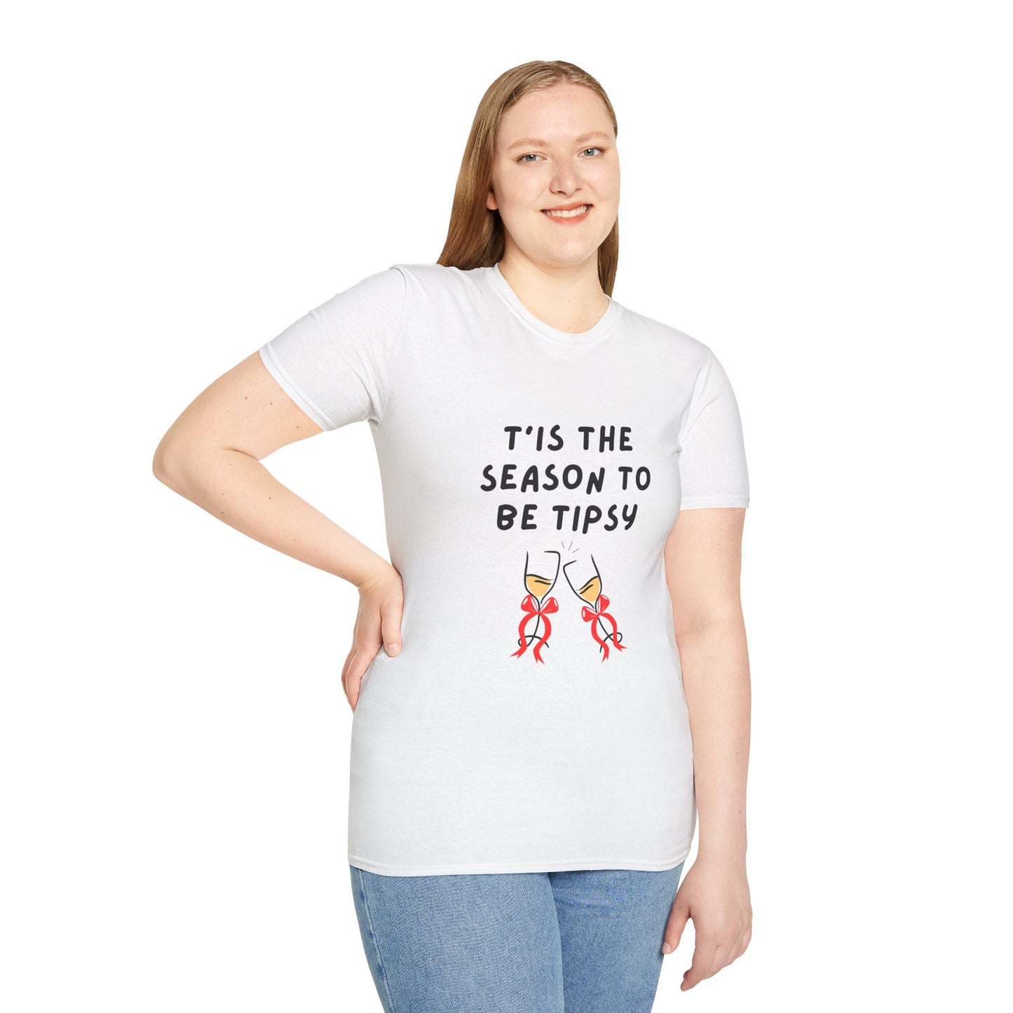 T'is the Season to be Tipsy - Christmas - Unisex Softstyle T-Shirt