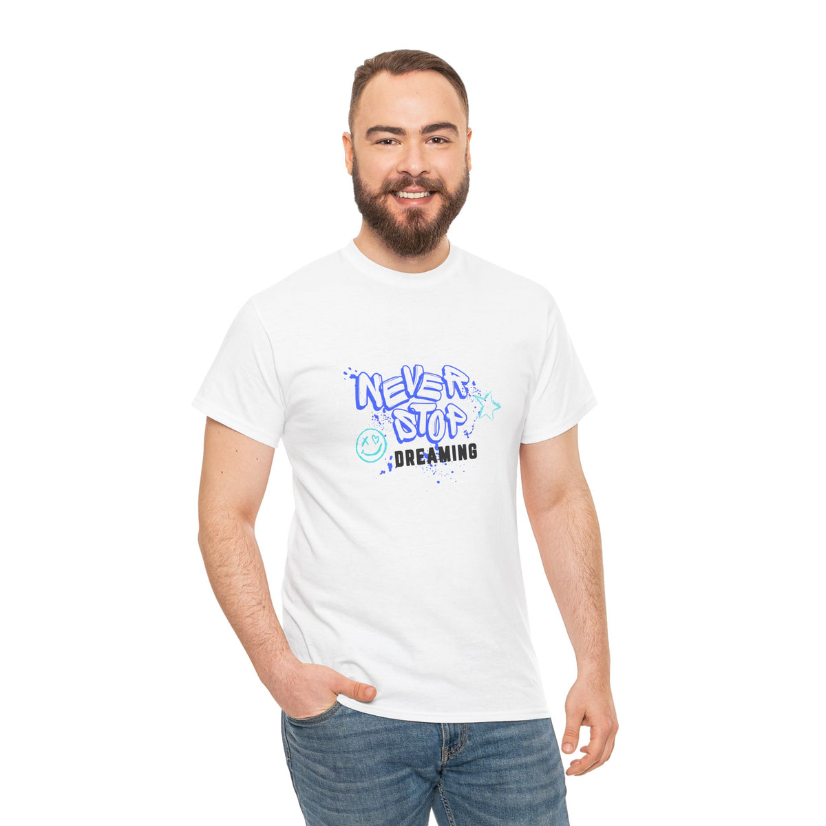 Never Stop Dreaming  - Unisex Heavy Cotton Tee