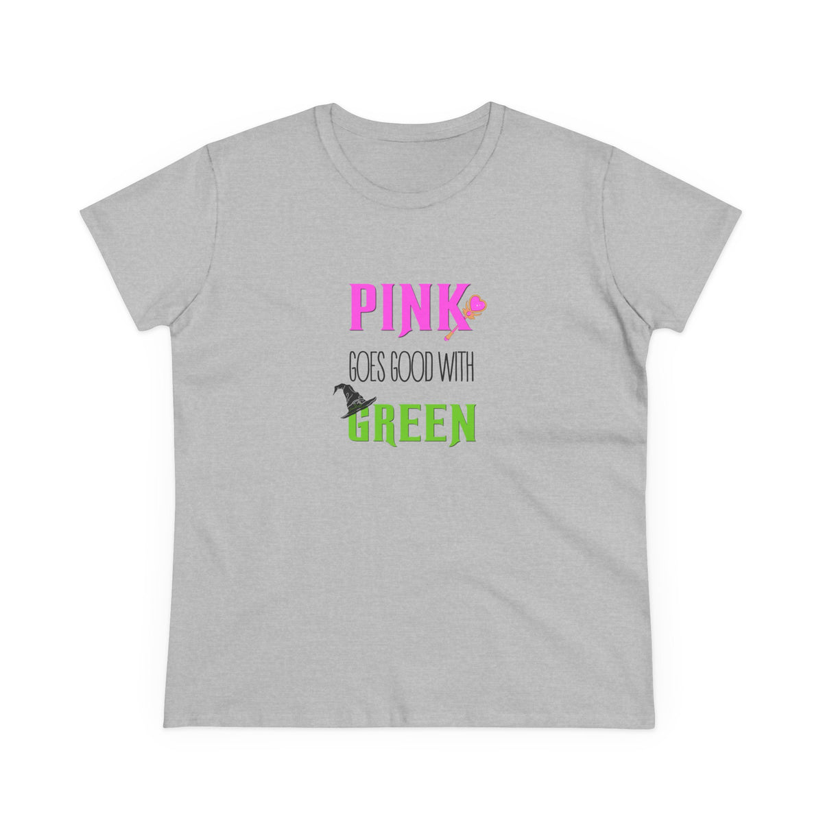 Pink goes good with green - Wicked - Women's Midweight Cotton Tee