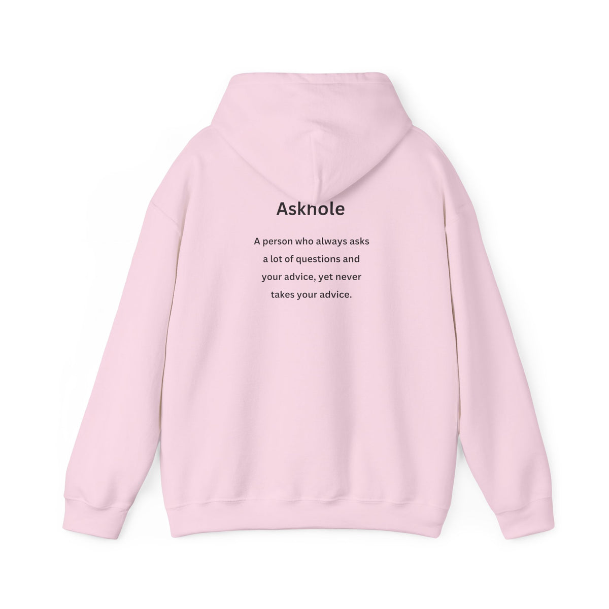 Askhole (printed on back) - Unisex Heavy Blend™ Hooded Sweatshirt