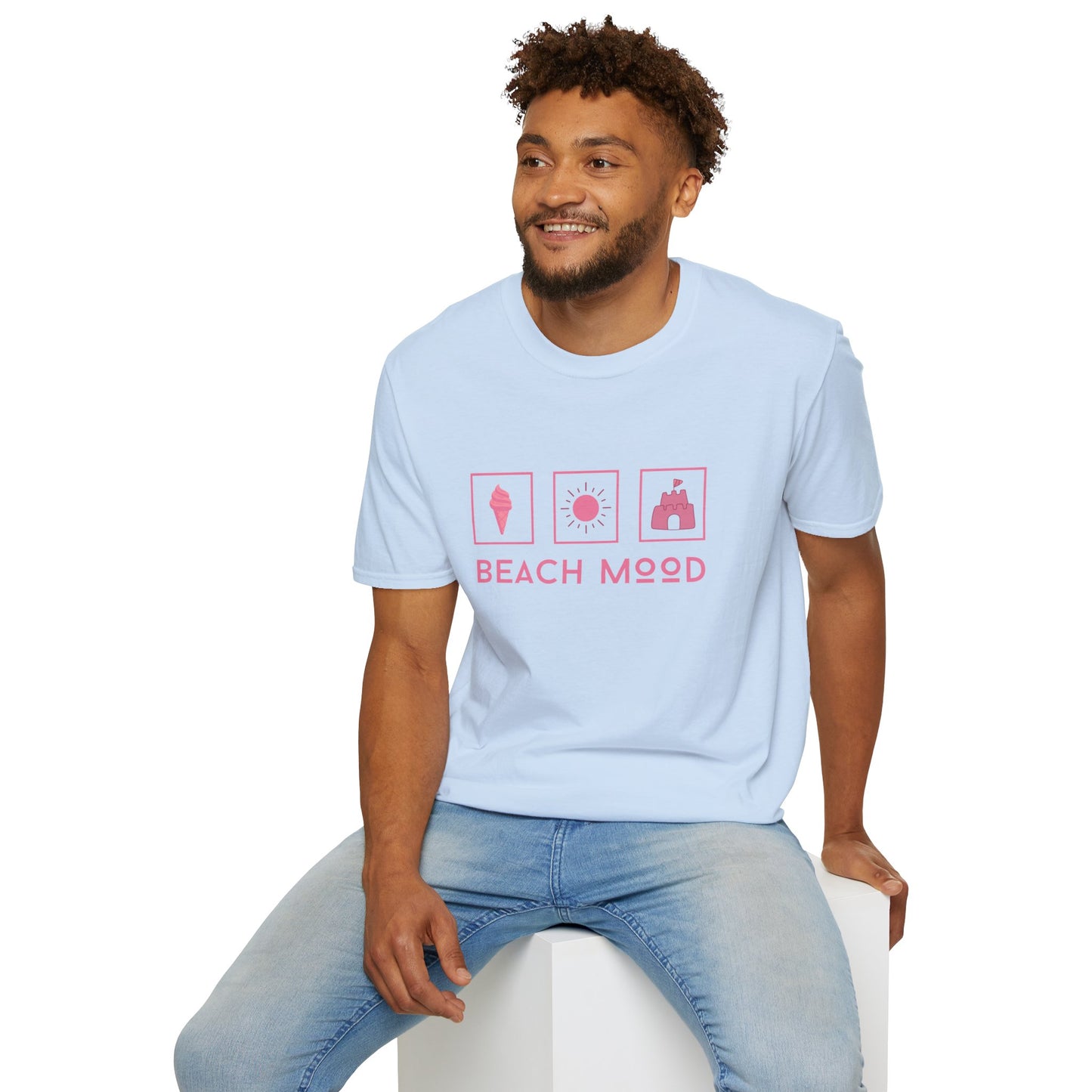 Beach Mood (pink) - Statement graphic - Unisex Softstyle T-Shirt