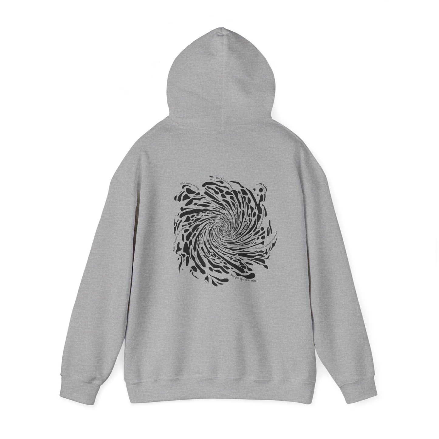 Firework Swirl Statements (printed on back) - Modern Vibes - Unisex Heavy Blend™ Hooded Sweatshirt