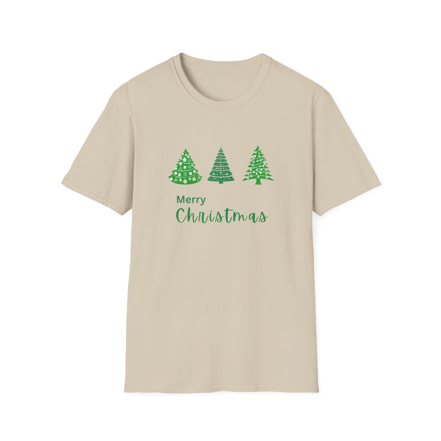 Green Christmas Trees - Unisex Softstyle T-Shirt