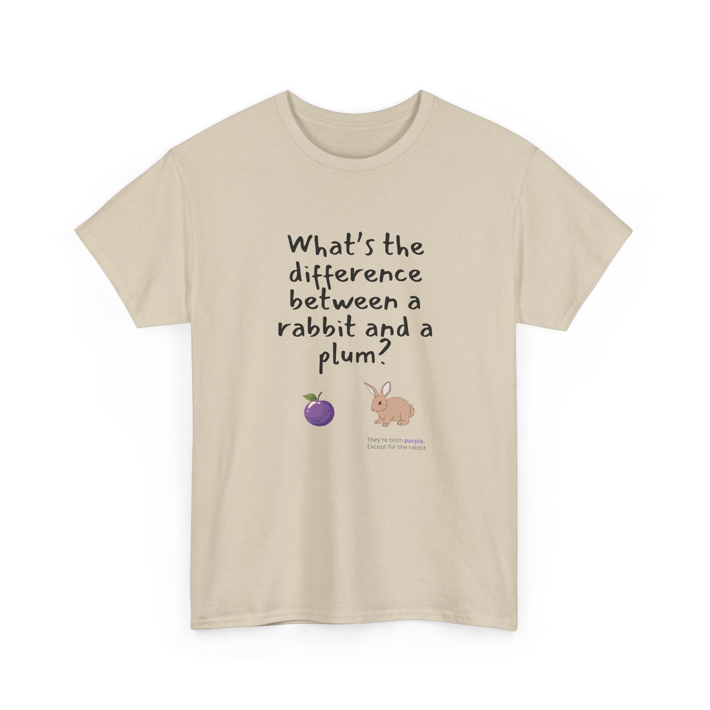 Rabbit and Plum - Funny - Unisex Heavy Cotton Tee