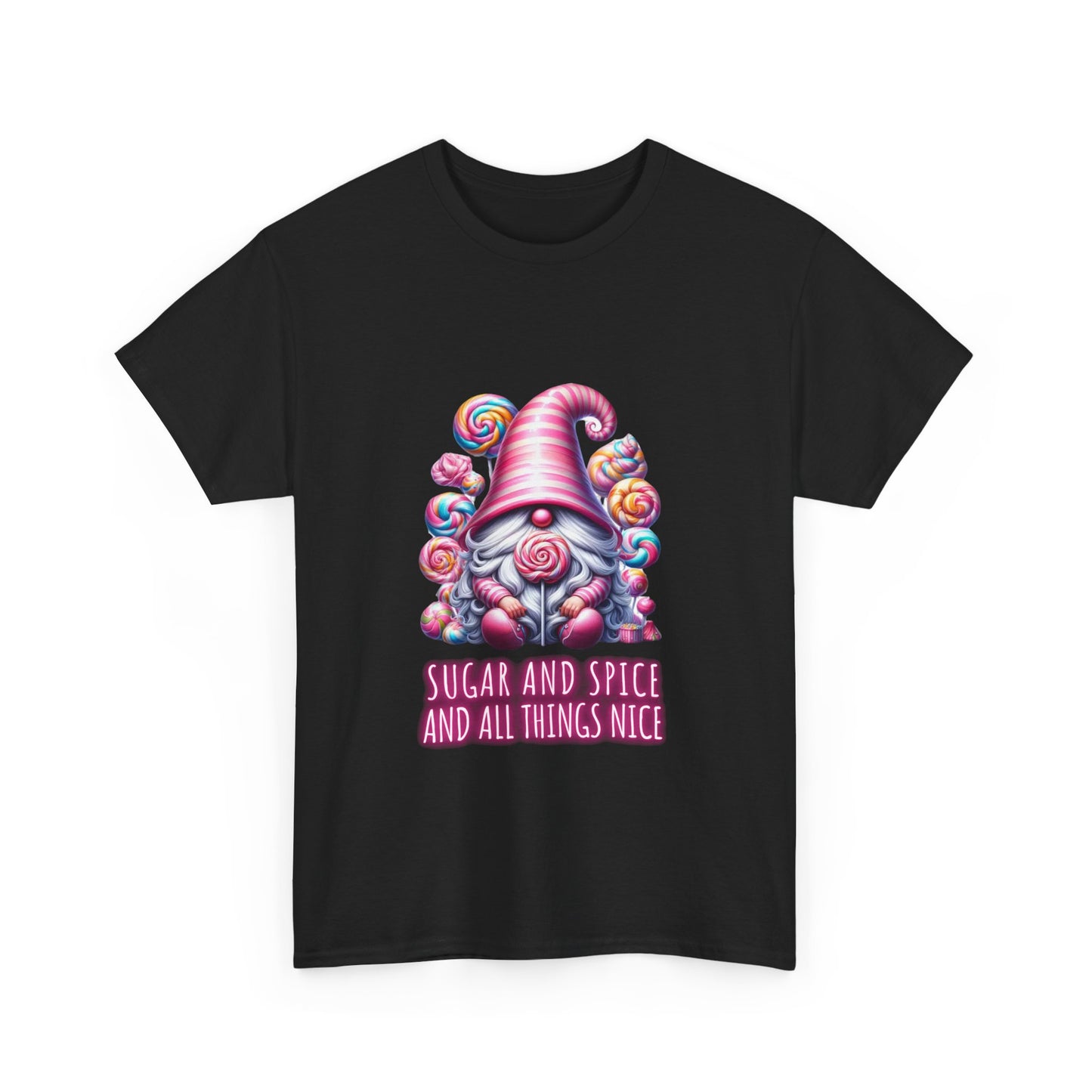 Sugar and Spice and all things nice - Gnome - Unisex Heavy Cotton Tee