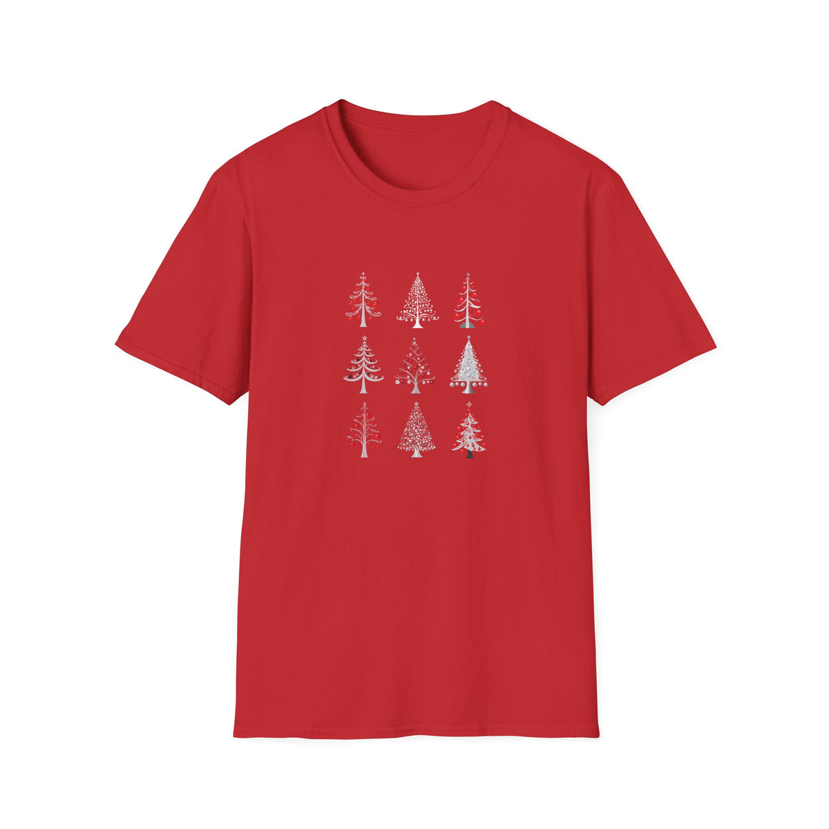 Christmas Trees (silver) - Unisex Softstyle T-Shirt