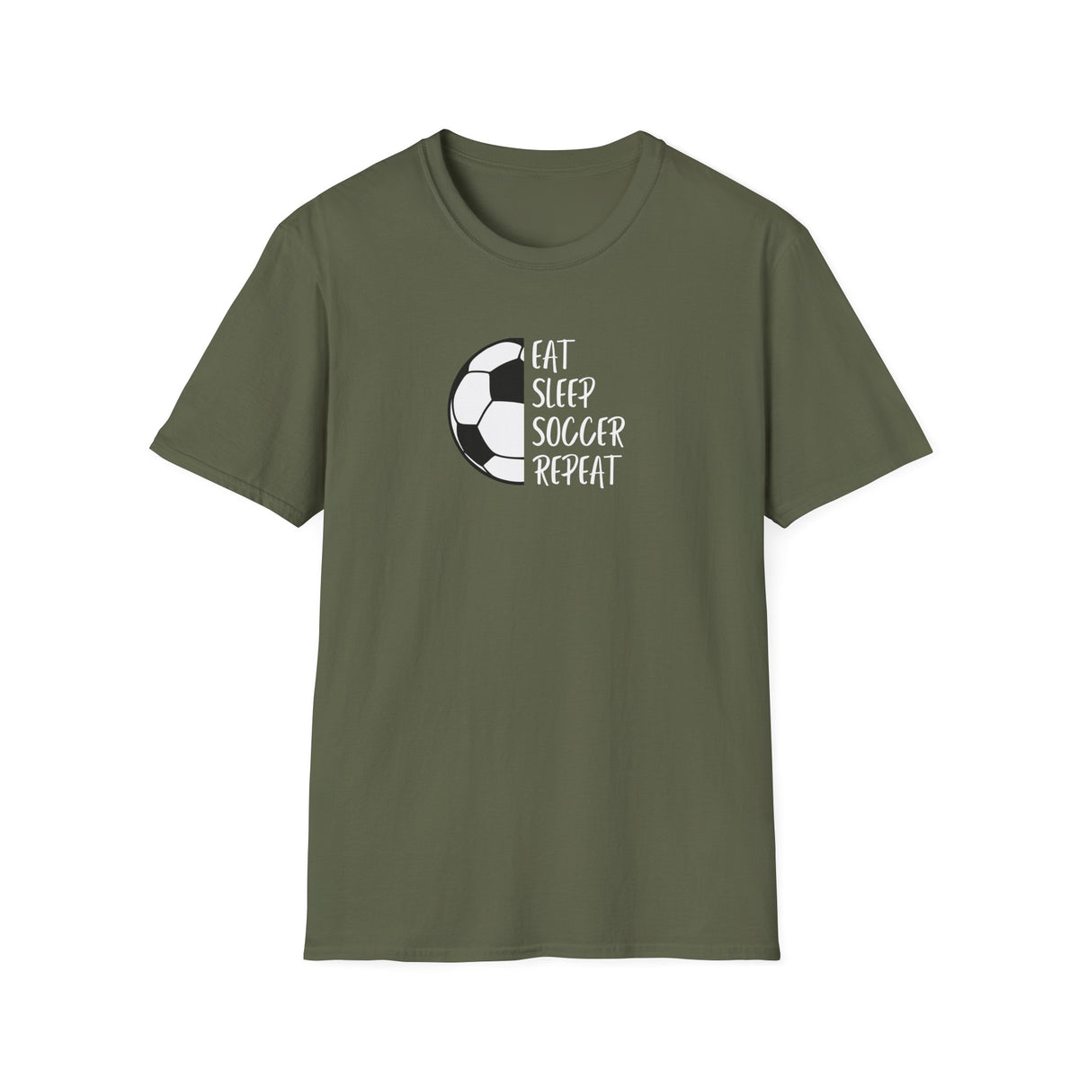 Eat Sleep Soccer Repeat - Unisex Softstyle T-Shirt