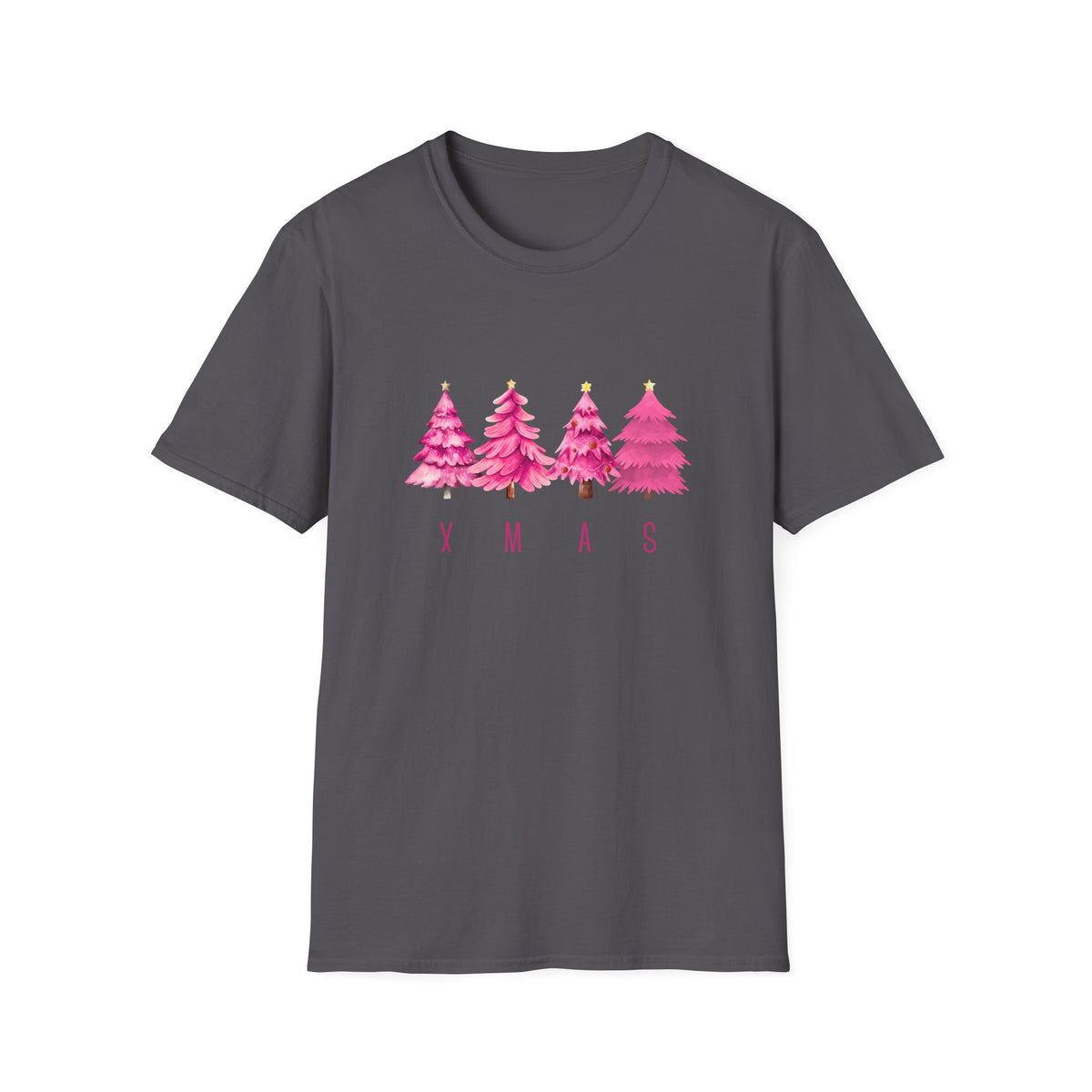 XMAS trees (pink) - Unisex Softstyle T-Shirt