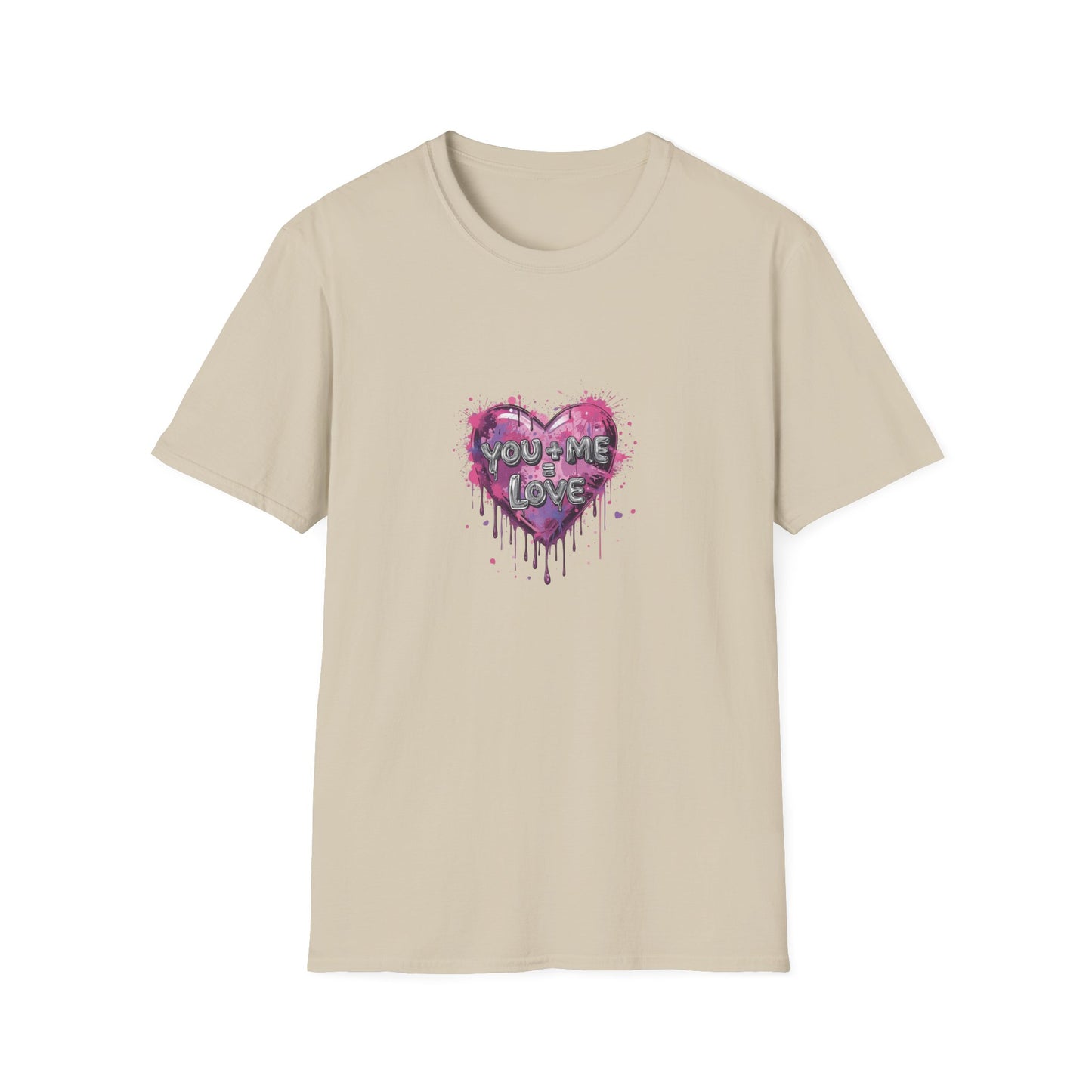 you + me = love - Unisex Softstyle T-Shirt