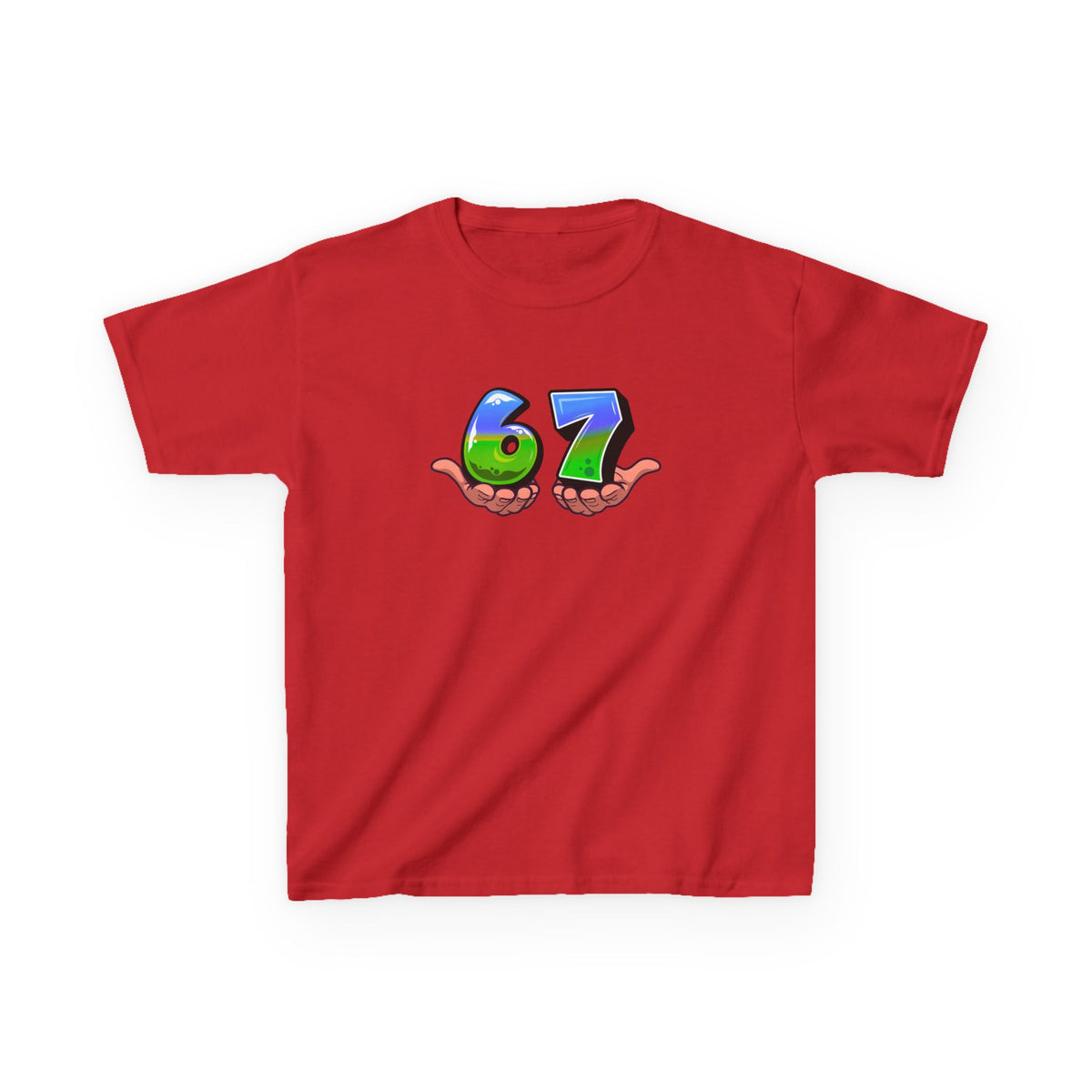 6-7 (blue/green) - Youth / Kids Heavy Cotton™ Tee