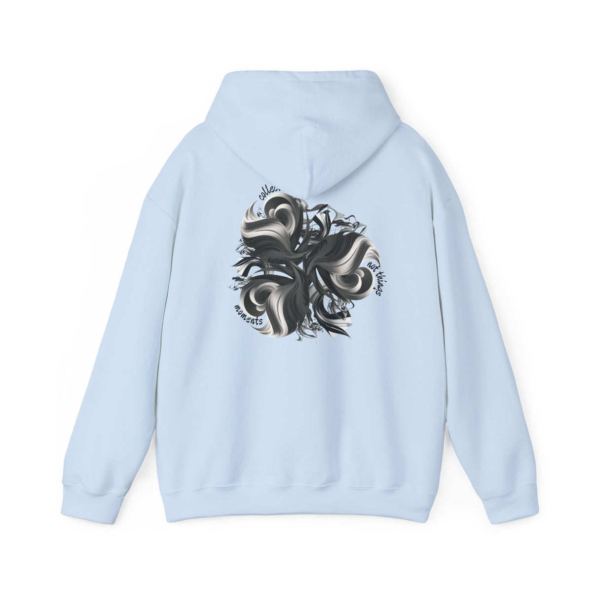 Collect moments not things (printed on back) - Modern Vibes - Unisex Heavy Blend™ Hooded Sweatshirt