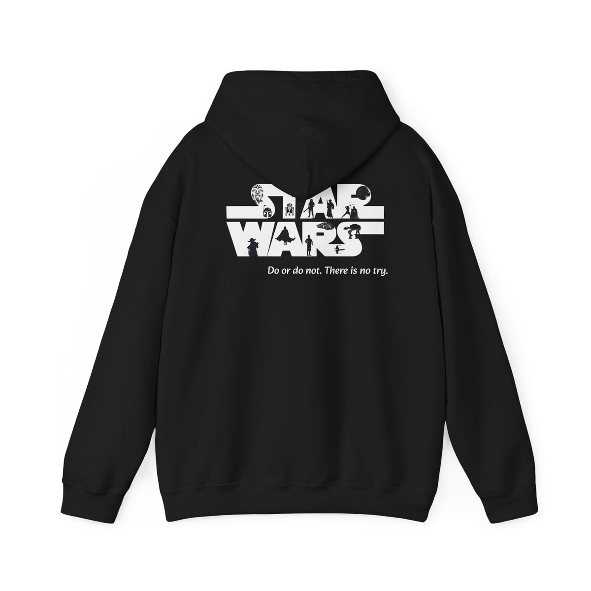 Star Wars Silhouette (printed on back) - Modern Vibes - Unisex Heavy Blend™ Hooded Sweatshirt
