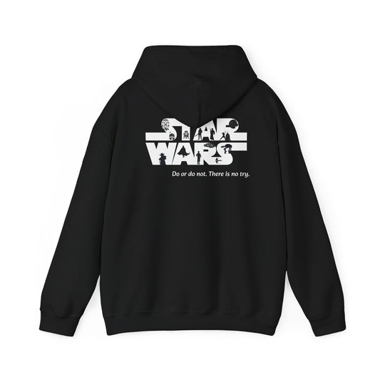 Star Wars Silhouette (printed on back) - Modern Vibes - Unisex Heavy Blend™ Hooded Sweatshirt
