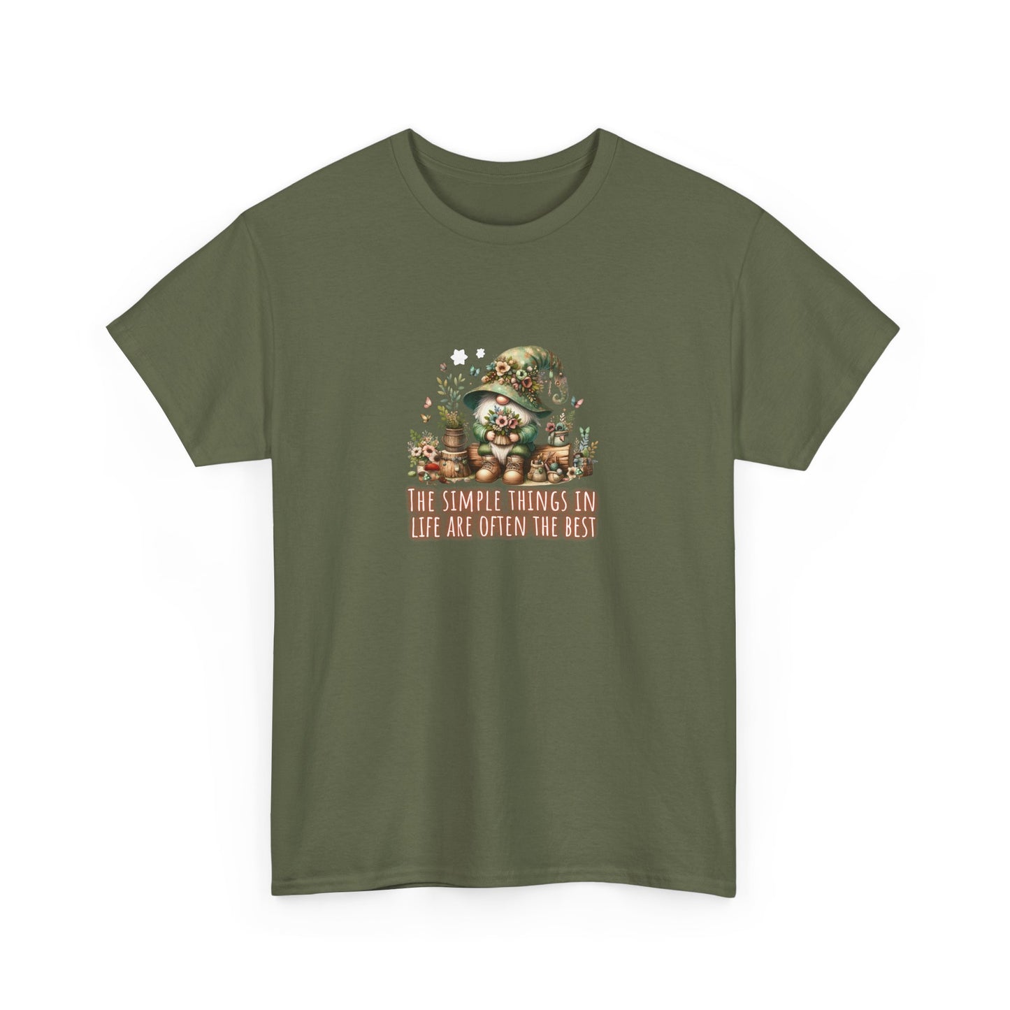 Simplest Things in Life Gnome - Unisex Heavy Cotton Tee