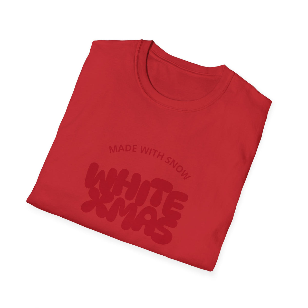White Xmas (red) - Unisex Softstyle T-Shirt