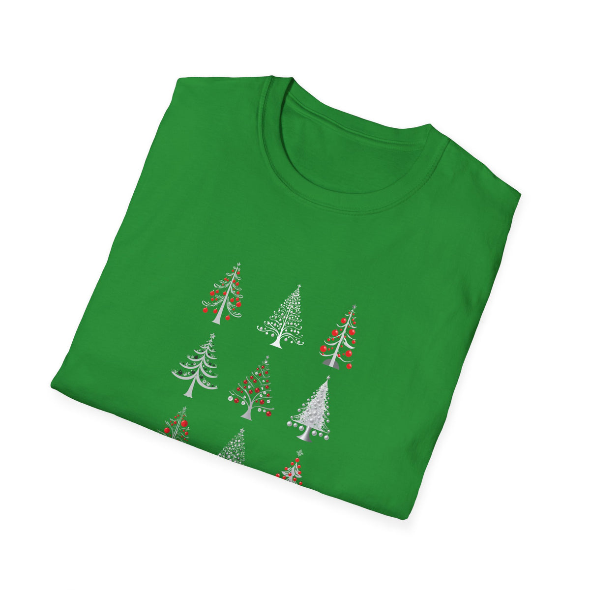 Christmas Trees (silver) - Unisex Softstyle T-Shirt