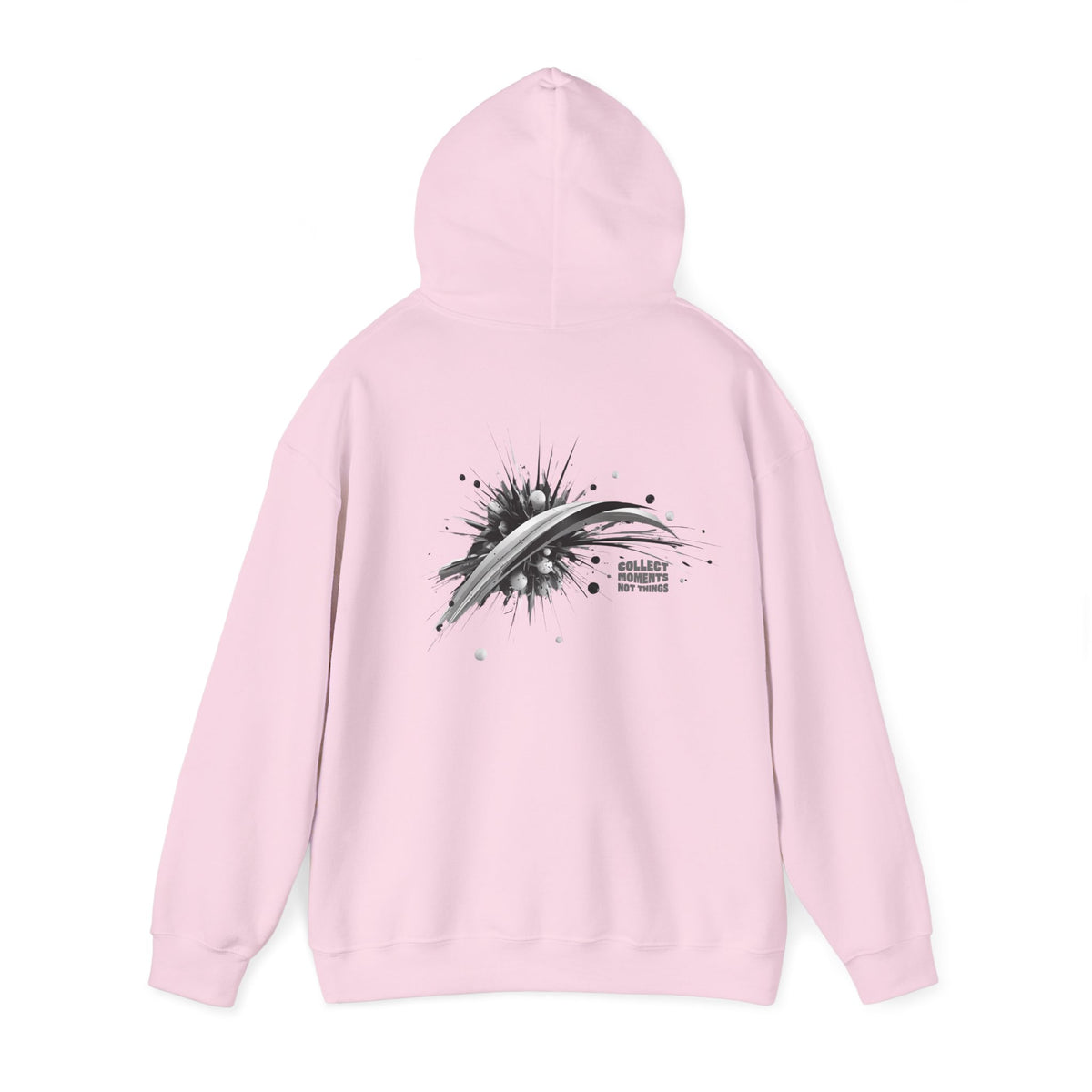 Collect moments not things Splash (printed on back) - Modern Vibes - Unisex Heavy Blend™ Hooded Sweatshirt