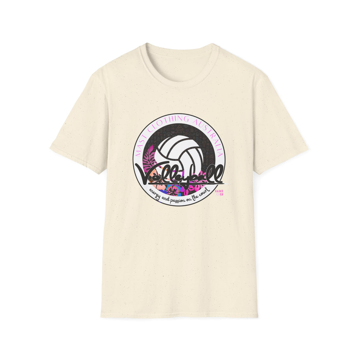 Volleyball graphic (pink) - Unisex Softstyle T-Shirt