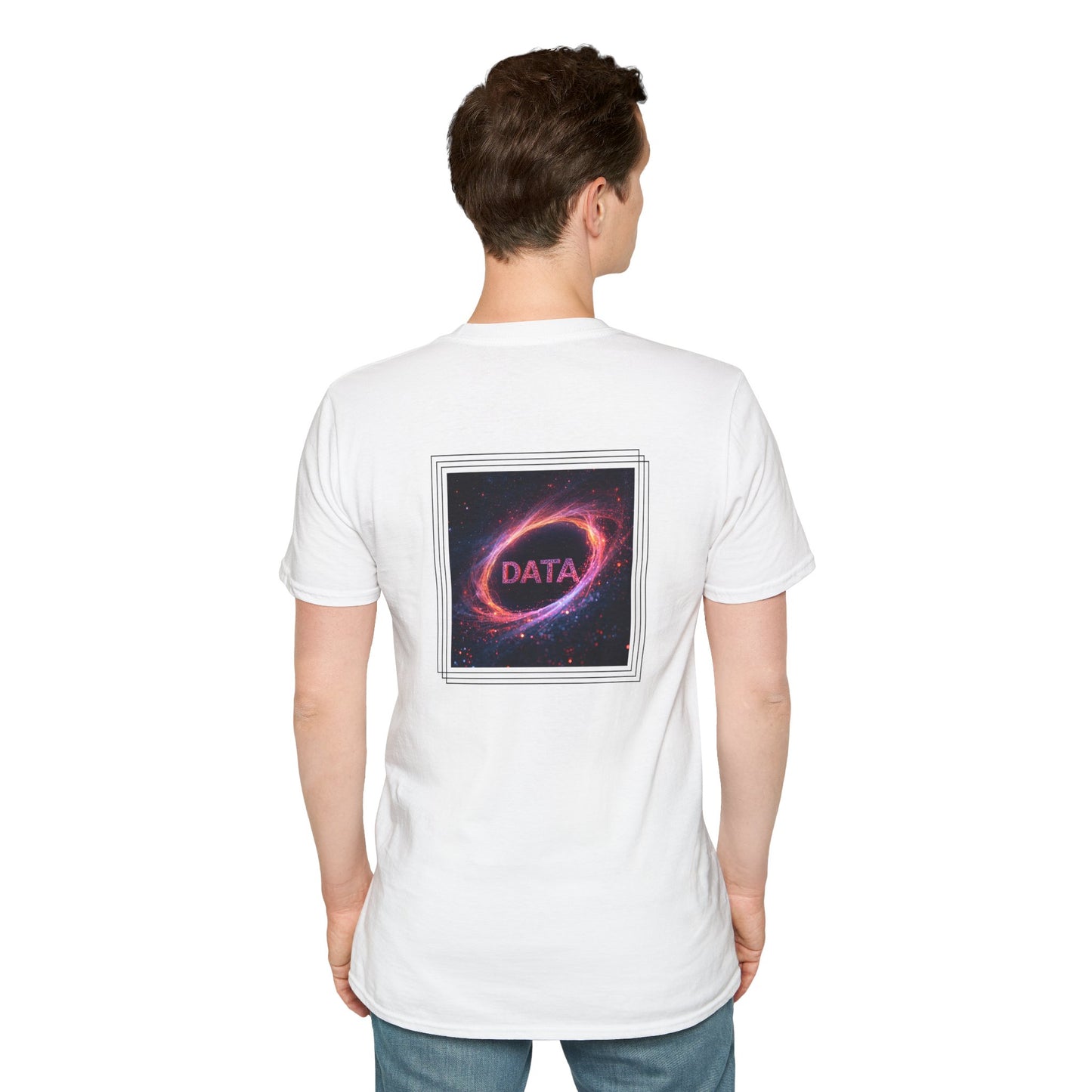 Data flare (printed on back) - Unisex Softstyle T-Shirt
