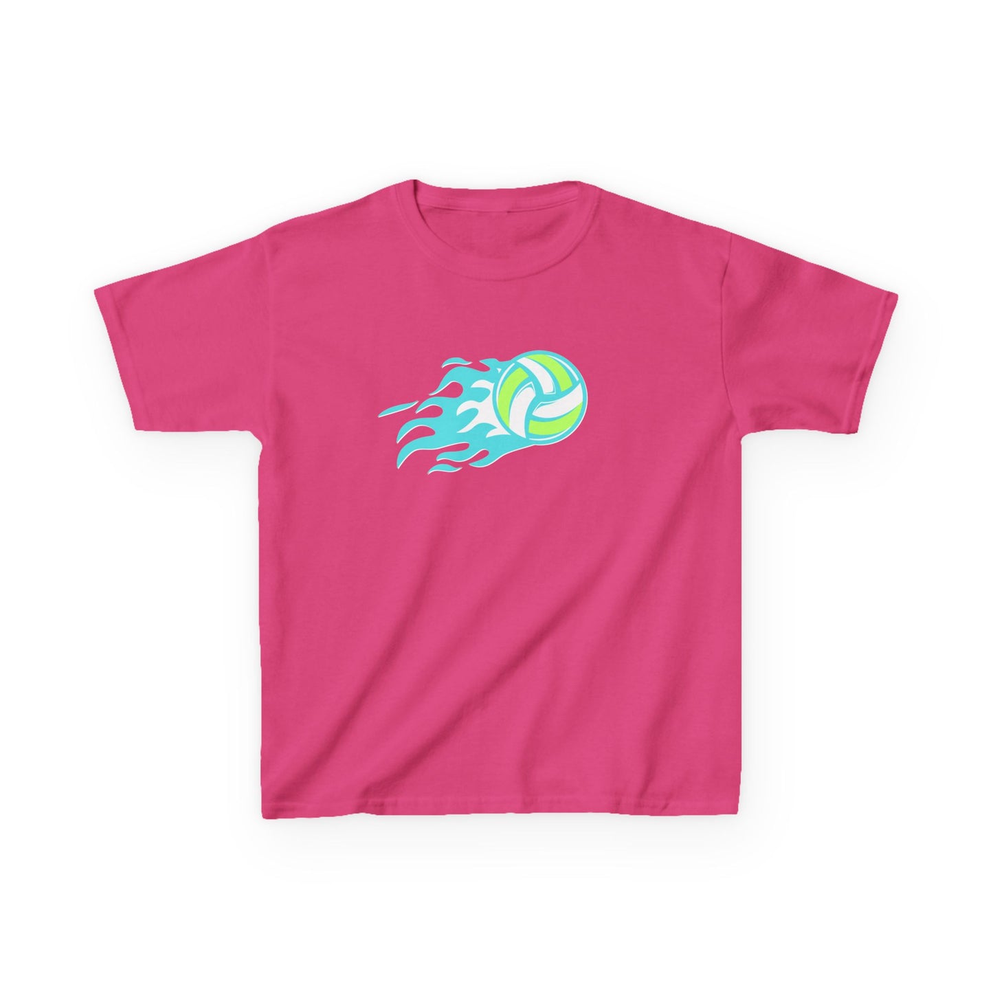Volleyball Flame (teal) - Kids Heavy Cotton™ Tee