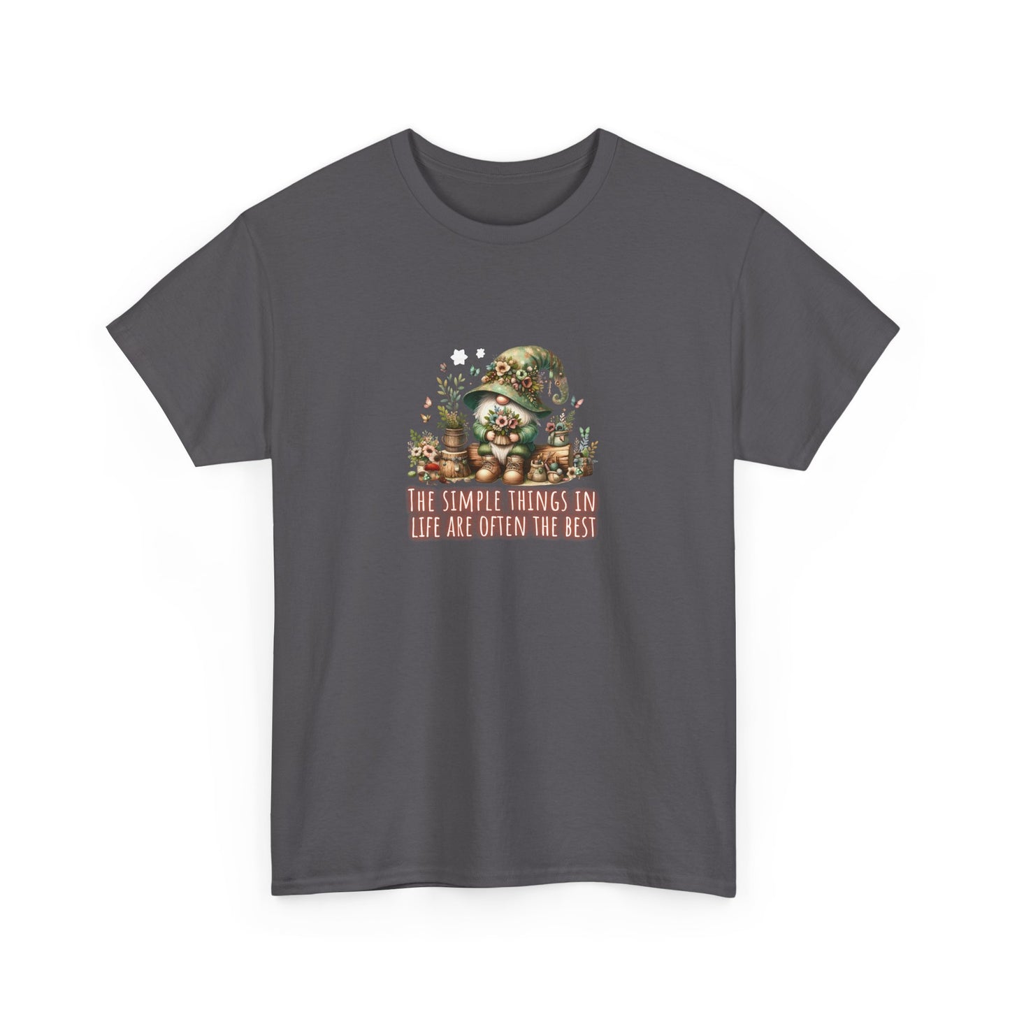 Simplest Things in Life Gnome - Unisex Heavy Cotton Tee