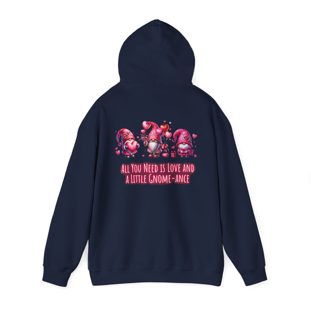 All you need is a little gnome-ance (printed on back) - Gnomes - Unisex Heavy Blend™ Hooded Sweatshirt