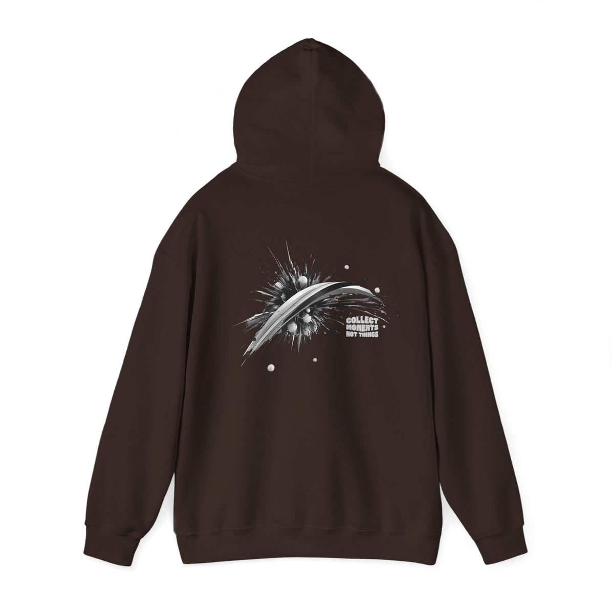 Collect moments not things Splash (printed on back) - Modern Vibes - Unisex Heavy Blend™ Hooded Sweatshirt