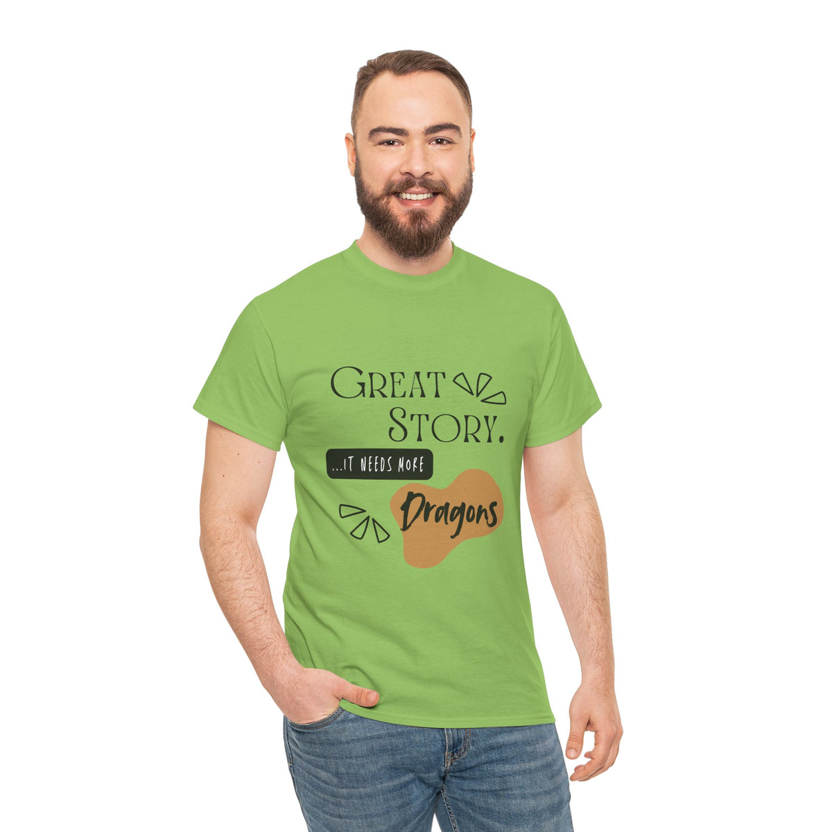 Great Story - Needs Dragons - Unisex Heavy Cotton Tee