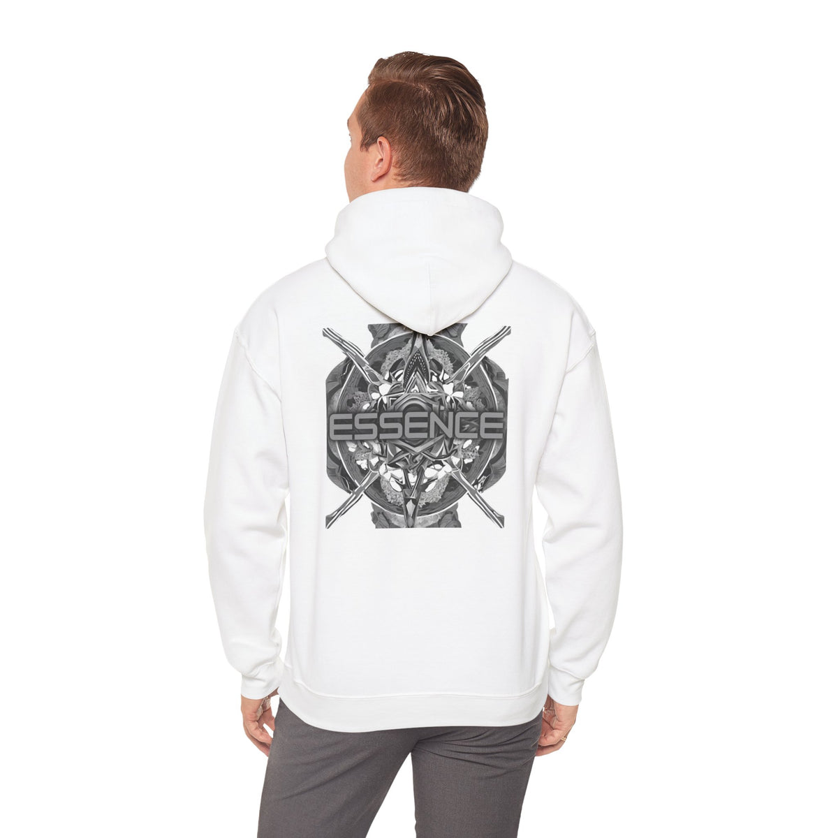 Essence (printed on back) - Statement Graphic - Unisex Heavy Blend™ Hooded Sweatshirt