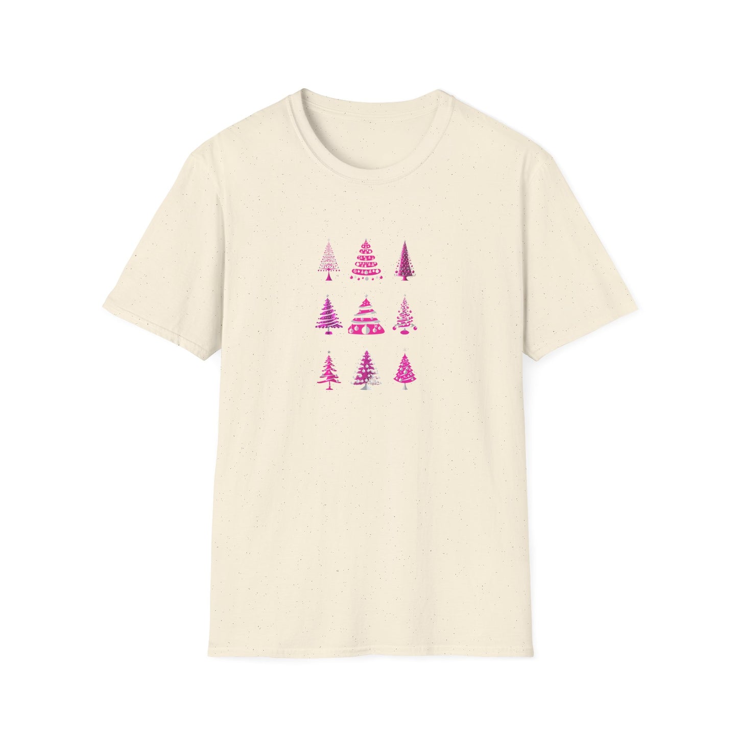 Pink Christmas Trees - Unisex Softstyle T-Shirt
