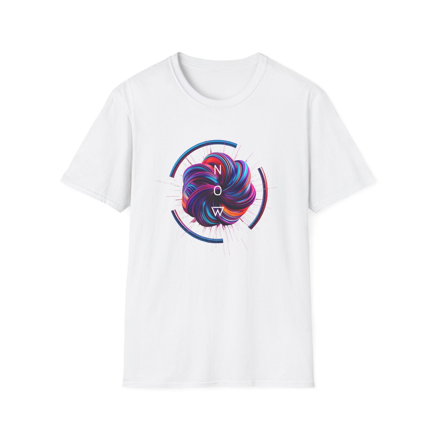 Now (swirl) - Unisex Softstyle T-Shirt