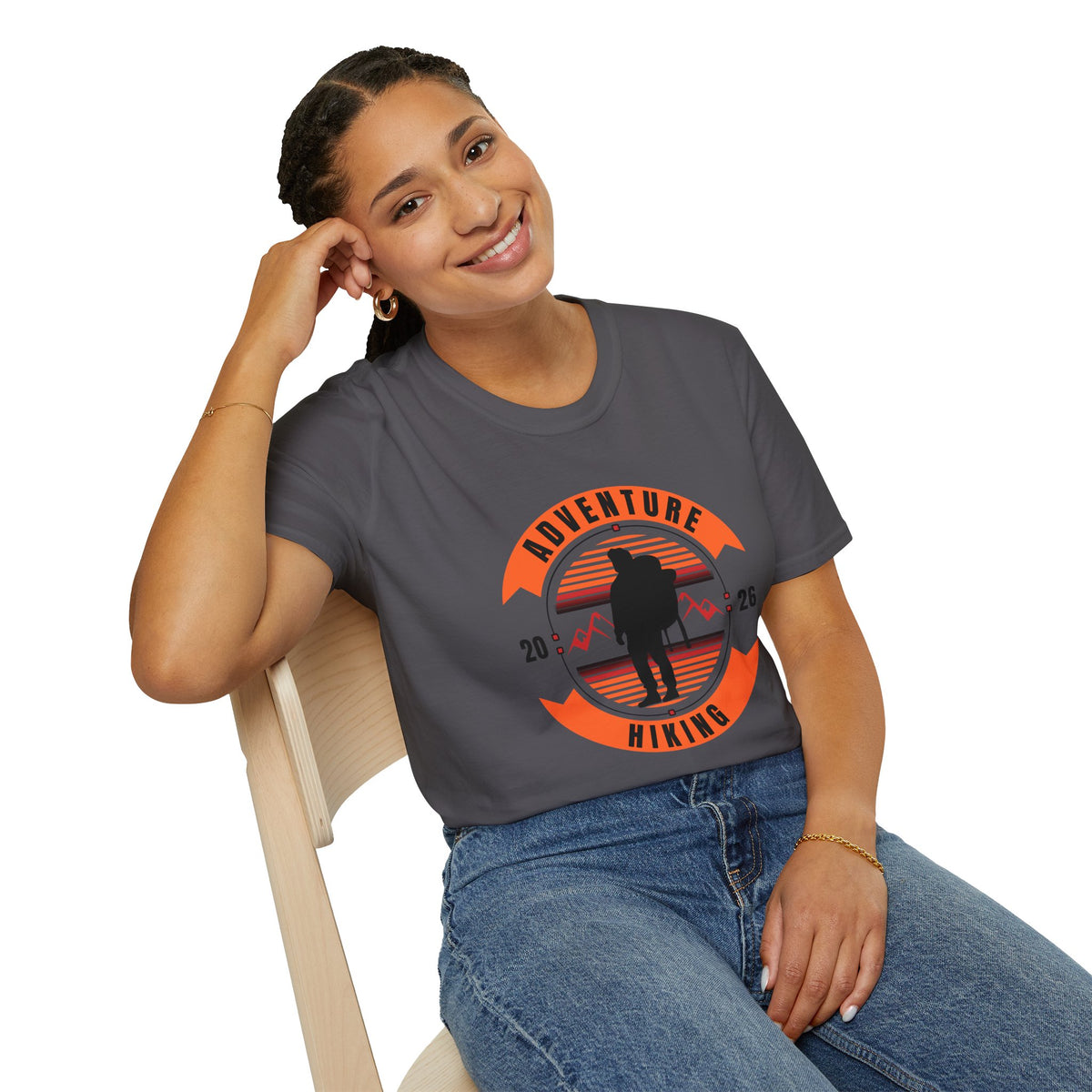 Adventure Hiking - Statement graphic - Unisex Softstyle T-Shirt