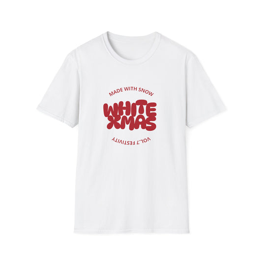 White Xmas (red) - Unisex Softstyle T-Shirt