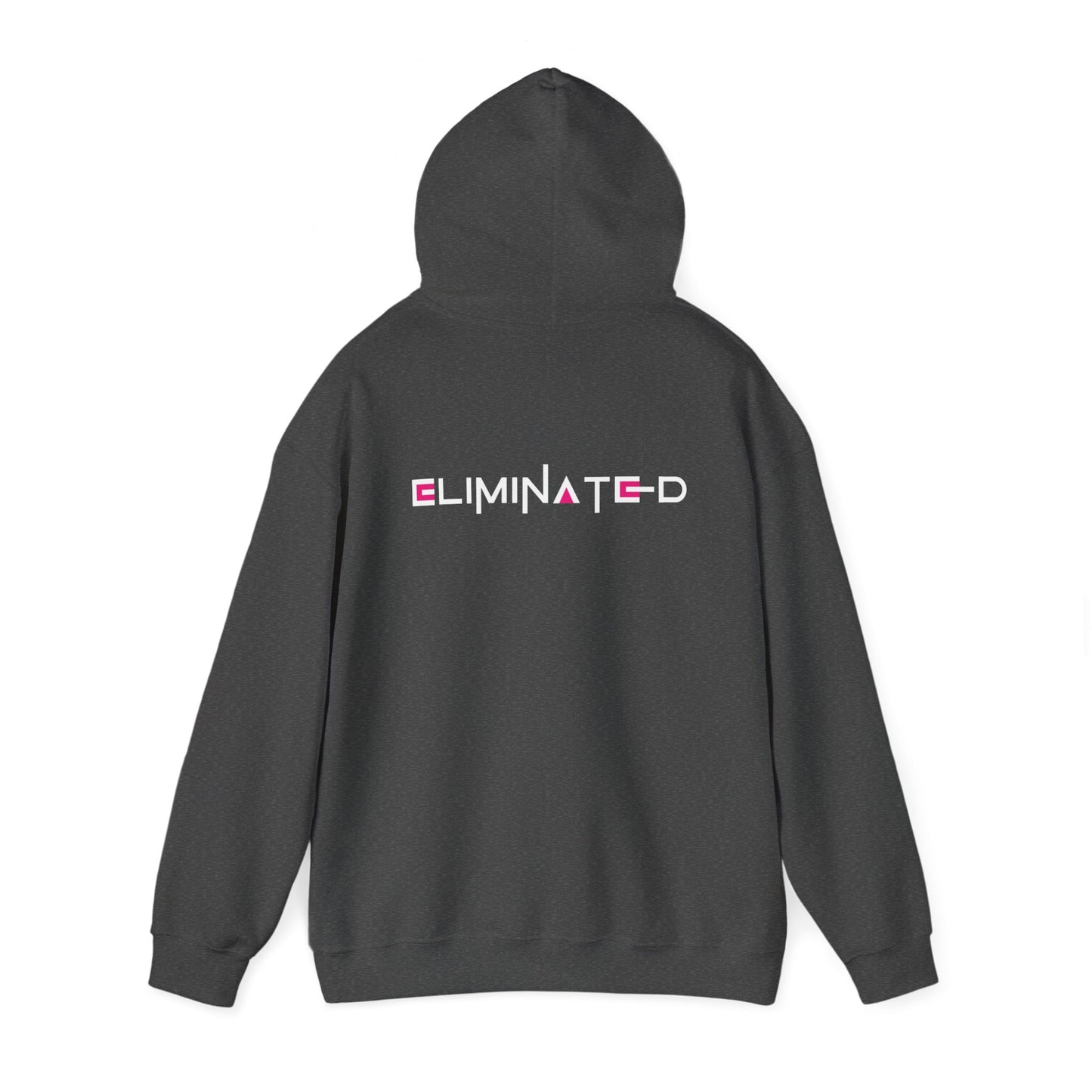 Eliminated (Squid Games) (printed on back) - Modern Vibes - Unisex Heavy Blend™ Hooded Sweatshirt