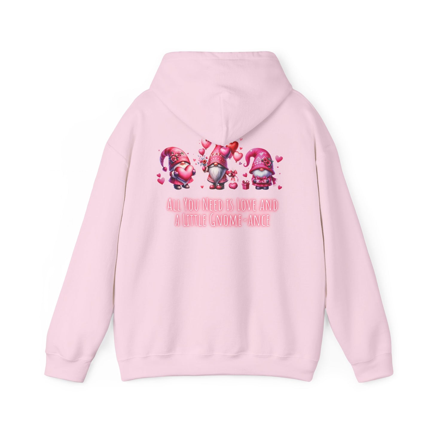 All you need is a little gnome-ance (printed on back) - Gnomes - Unisex Heavy Blend™ Hooded Sweatshirt