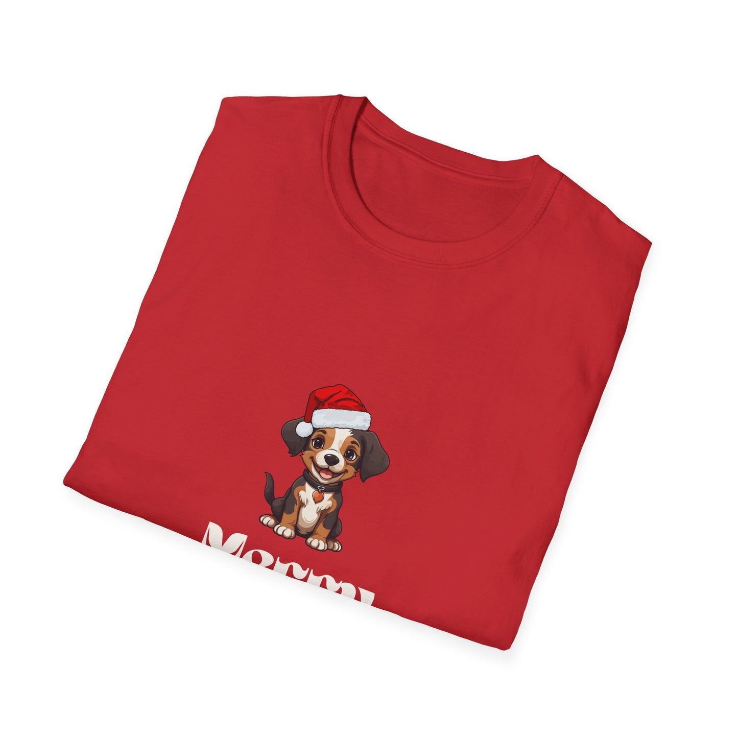 Doggy Merry Christmas - Unisex Softstyle T-Shirt