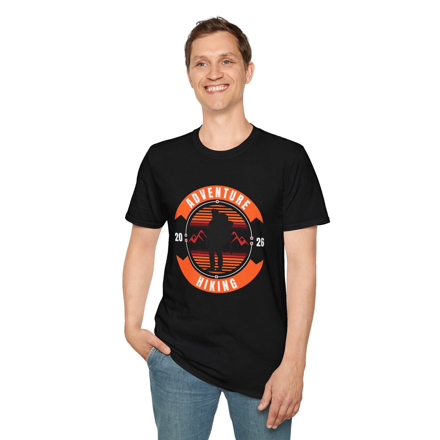Adventure Hiking - Statement graphic - Unisex Softstyle T-Shirt