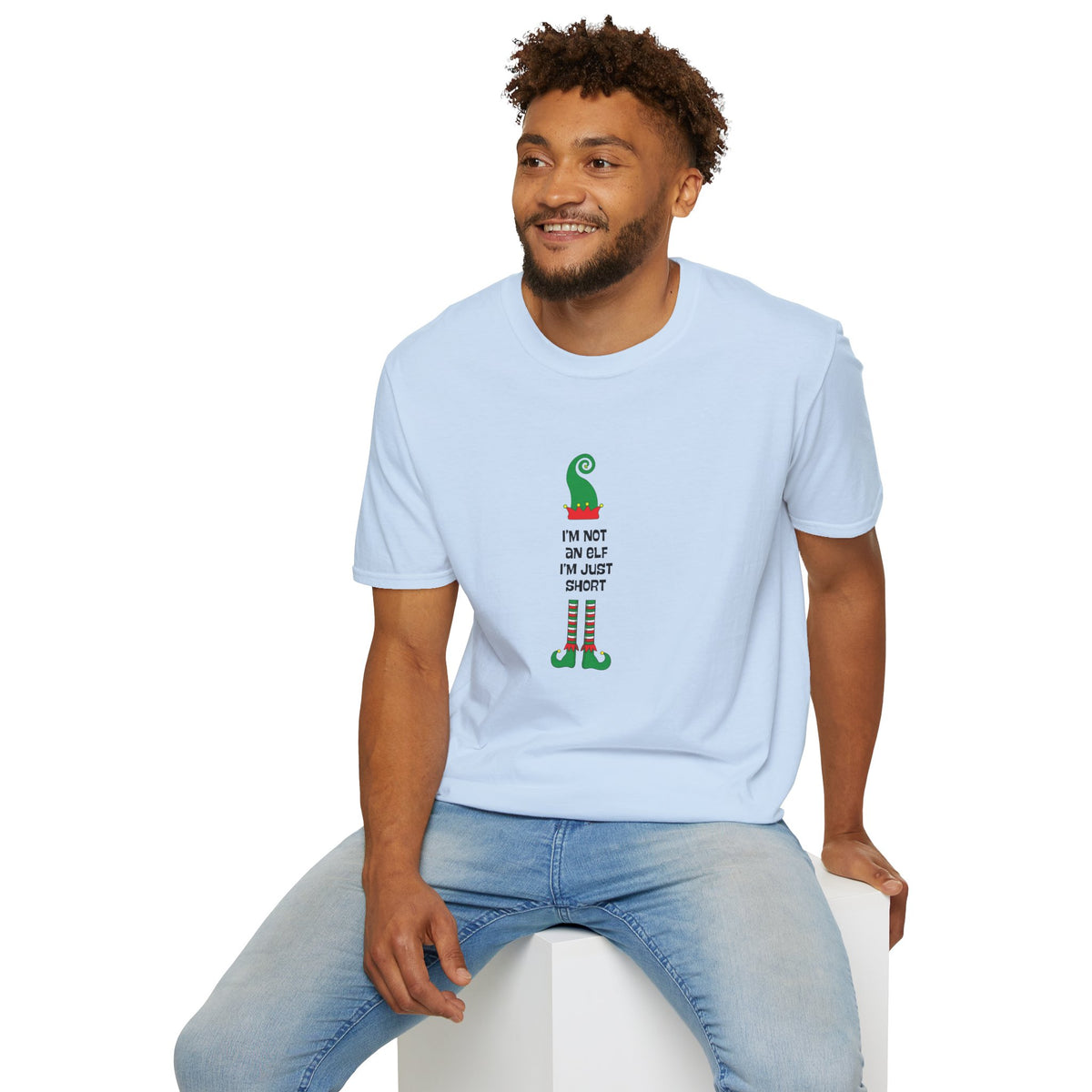 I'm not an elf, I'm just short - Unisex Softstyle T-Shirt