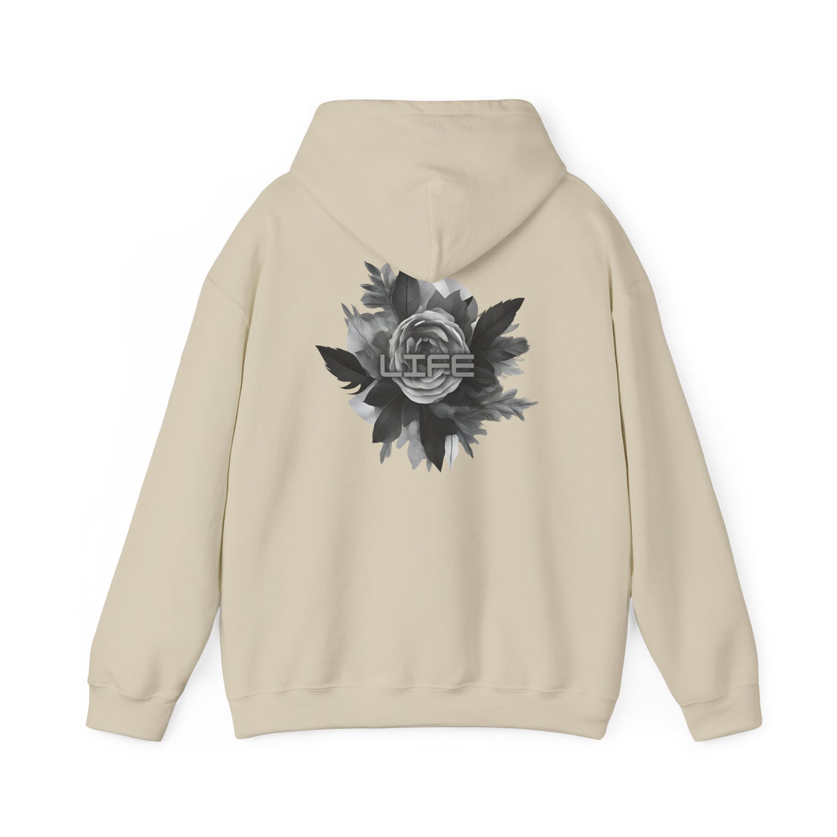 Life (printed on back) - Statement Graphic - Unisex Heavy Blend™ Hooded Sweatshirt