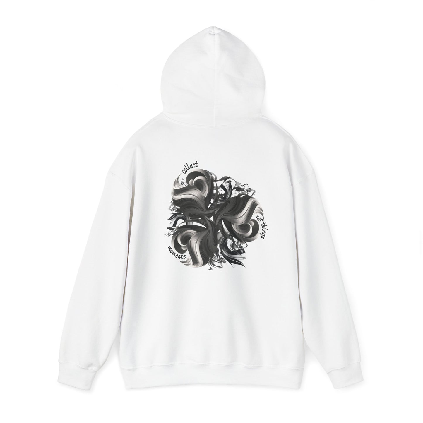 Collect moments not things (printed on back) - Modern Vibes - Unisex Heavy Blend™ Hooded Sweatshirt