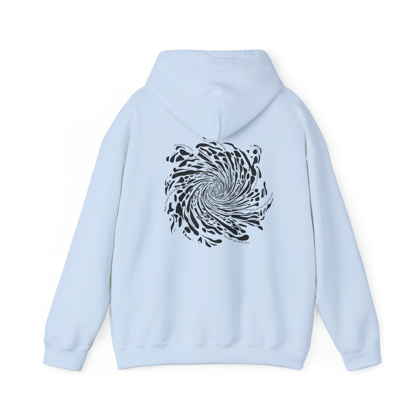 Firework Swirl Statements (printed on back) - Modern Vibes - Unisex Heavy Blend™ Hooded Sweatshirt