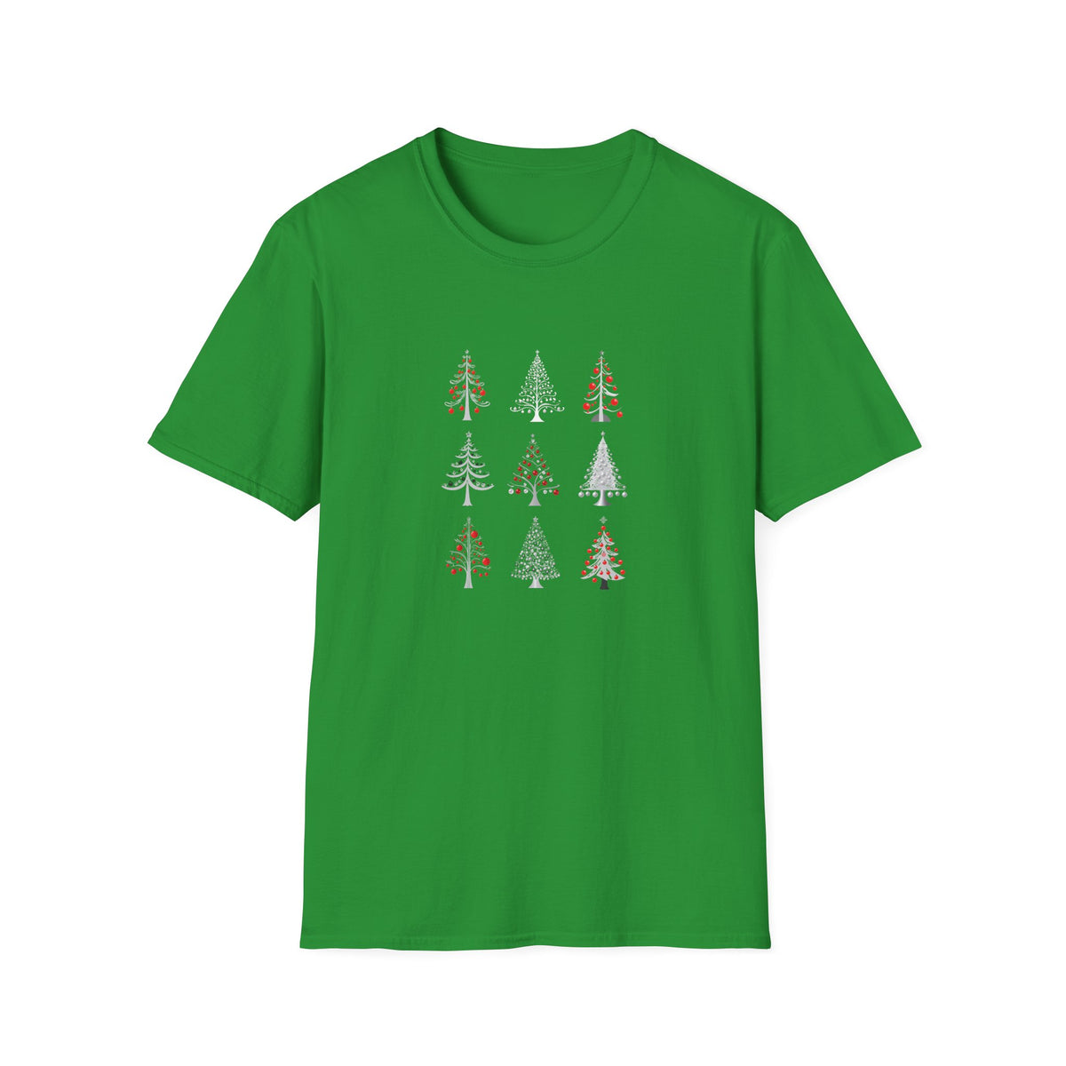 Christmas Trees (silver) - Unisex Softstyle T-Shirt