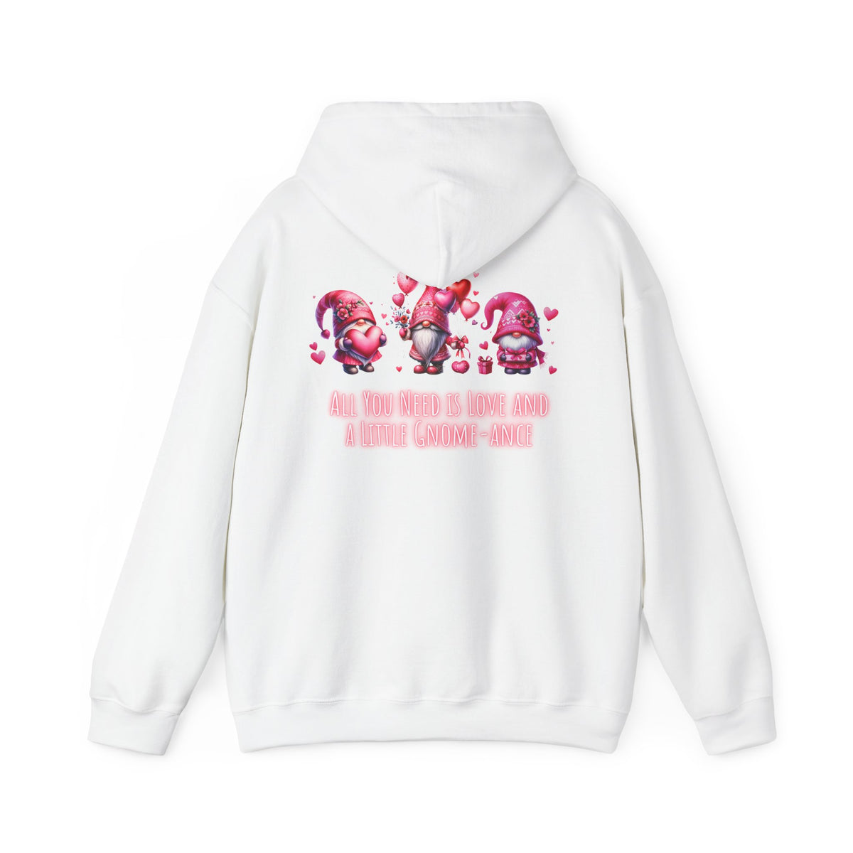 All you need is a little gnome-ance (printed on back) - Gnomes - Unisex Heavy Blend™ Hooded Sweatshirt