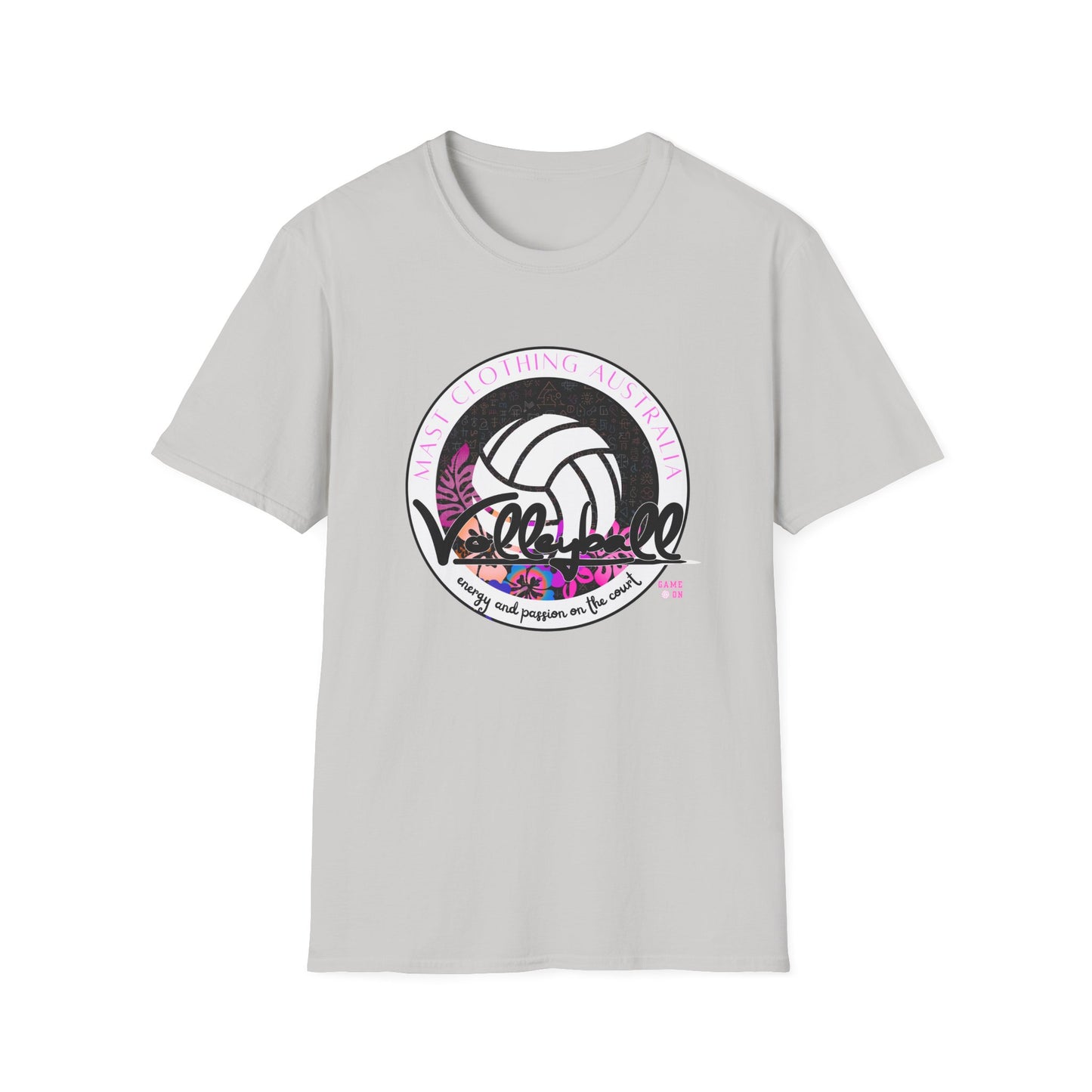 Volleyball graphic (pink) - Unisex Softstyle T-Shirt