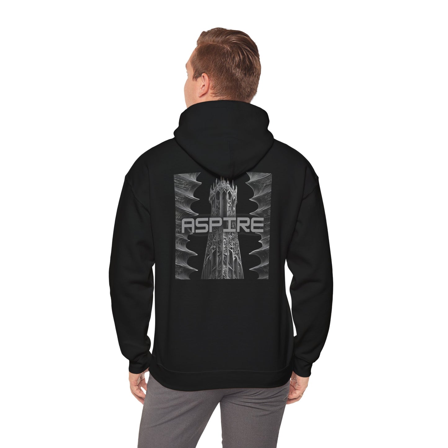 Aspire (printed on back) - Statement Graphic - Unisex Heavy Blend™ Hooded Sweatshirt