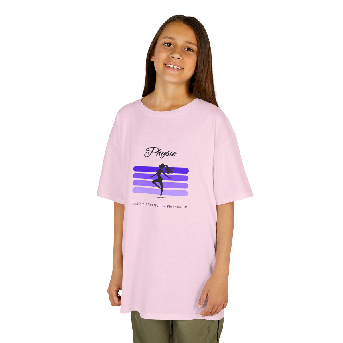 Physie. Dance. Strength. Friendship (purple) - Youth / Kids Heavy Cotton™ Tee